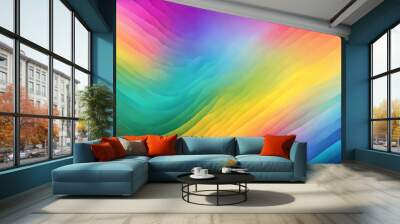 Blurred colored abstract gradient background, waves shape glowing abstract colorful background, ai Wall mural