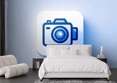 Camera icon, Flat illustration of vector icon PNG Wall mural