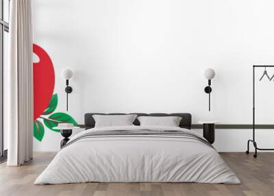 background with illustration apple Wall mural