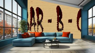 bar b q sign Wall mural