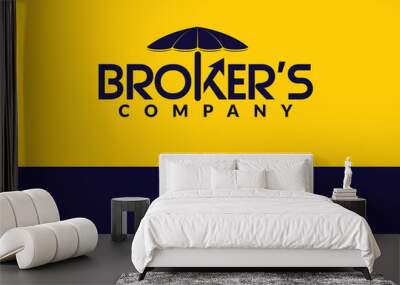 Broker's Business professional logo template Wall mural