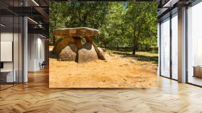 Megalithic Dolmen of Axeitos, Ribeira, Barbanza Peninsula, La Coruña, Galicia, Spain, Europe Wall mural