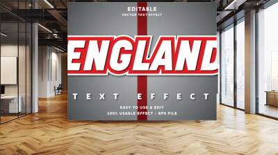 england editable text effect with modern and simple style, usable for logo or campaign title Wall mural