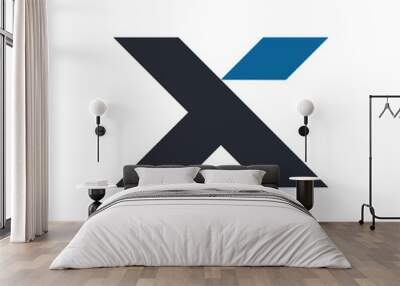 x initial letter brand logo template logo type two color Wall mural