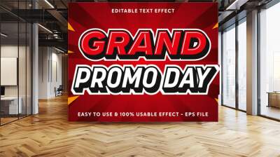 grand promo editable text effect template with abstract style use for business brand and store campaign Wall mural