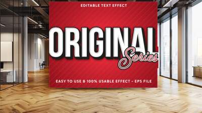 original series editable text effect template with abstract style use for business brand and company logo Wall mural