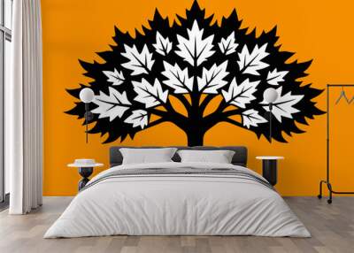 Sugar maple tree vector design  Wall mural