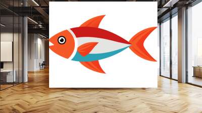 Tetra fish vector illustration on a white background Wall mural