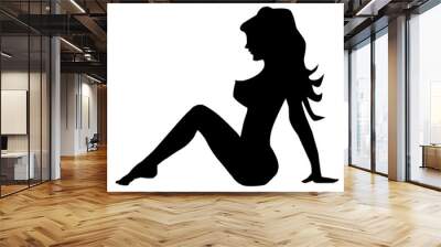 Trucker Girl Wall mural