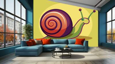 Vector Design of a snail icon Wall mural