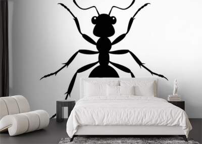 Vector illustration of a ant on white background Wall mural