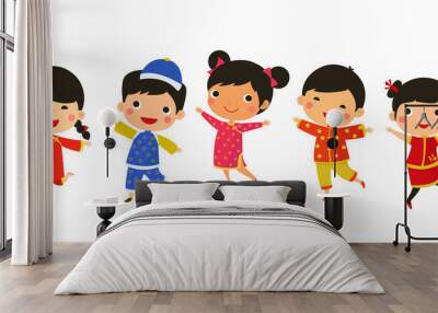 Chinese New Year Greetings_children Wall mural