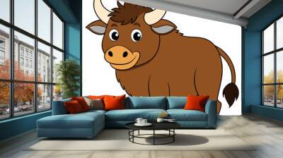 cartoon isolated on white Wall mural