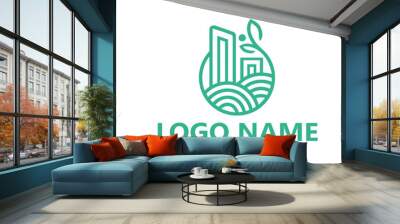 landscape logo vector template Wall mural