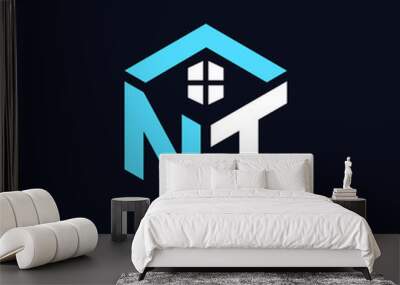 MA Letter Modern Real Estate Property and Developer Logo and Icon Design vector Website favicon Wall mural