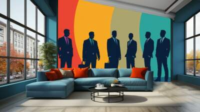 Businessmen choose to attract skilled people Recruitment process to perform efficiently and create sustainable business success team building HR Human Resources management idea Wall mural