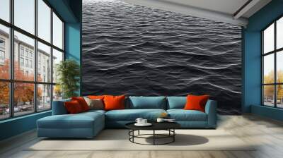 Cold and dark deep black ocean Wall mural