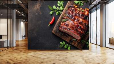 Healthy organic pork brisket Wall mural