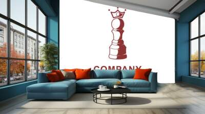 king chess logo or symbol vector Wall mural