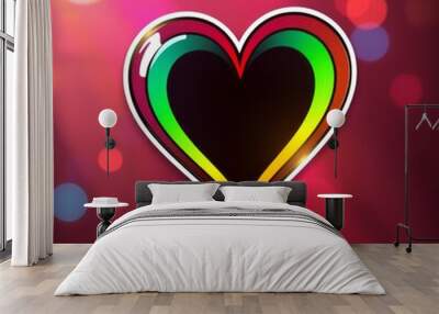 Minimalist valentine hearts clip art clip art heart Wall mural