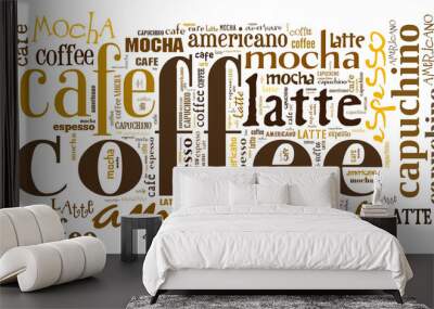 Poster for decorate cafe or coffee shop Wall mural