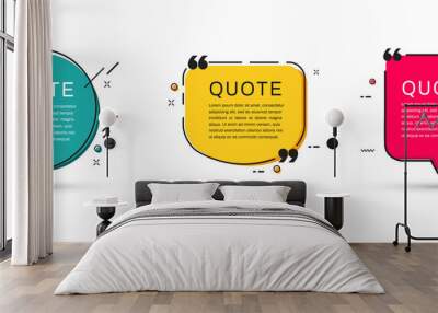 quote frames templates set. vector illustration Wall mural