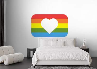 Social media likes lgbt icon. Like notification. Pride month in june. LGBTQ. Vector illustration Wall mural