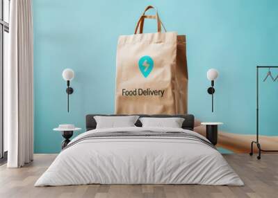 The food delivery bag Wall mural