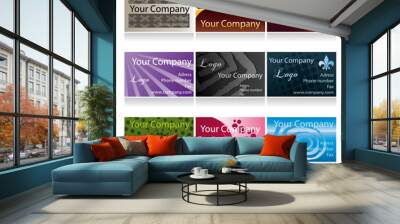 business cards 2 Wall mural