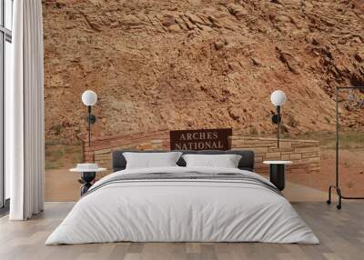 arches national park entrance, arizona Wall mural