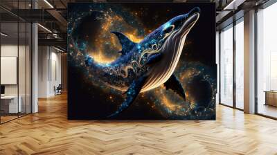 Spirit animal - Whale, Generative AI Wall mural