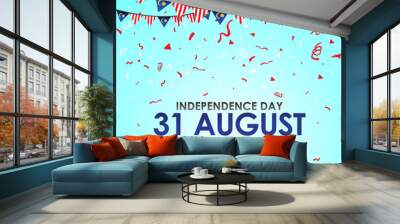 Independence day of Malaysia design template Wall mural