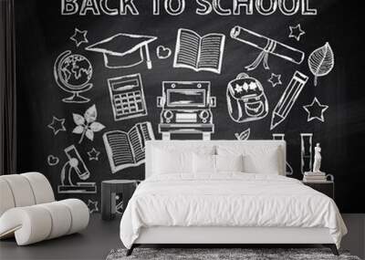 Chalk board Welcome back to school Wall mural