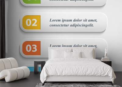 Vector  realistic Web buttons,banner,infographic Wall mural