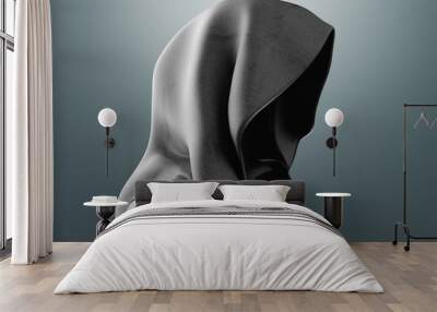 Hoodie, solitude, loneliness, 3d render illustration Wall mural