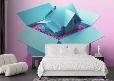 New house, illustration concept Wall mural