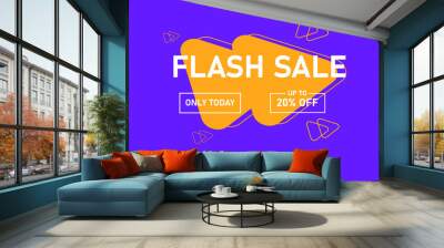 flash sale promotion advertising material Vector. Useful for ad, social media, brochure, email, flyer, leaflet, poster, web ad, ect. Wall mural