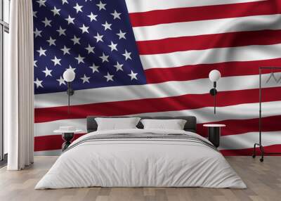 flag of the united states of america amerika usa fahne flagge Wall mural