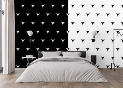 vector pattern of black and white shapes Wall mural