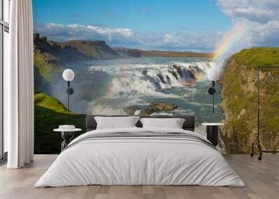 Gulfoss (Golden Falls) waterfall Iceland Wall mural