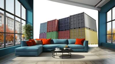 containers isolated on transparent background Wall mural