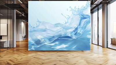 Abstract background with blue water wave,  Water concept for design of web banner, poster and presentation . The focus is on the front part of the water surface Wall mural