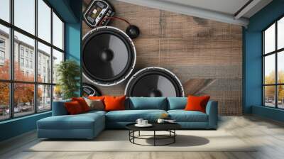 car audio, car speakers and accessories for tuning. Wall mural