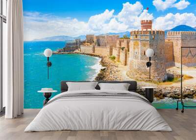 Panoramic view of the Mamure Castle in Anamur Town, Turkey Wall mural