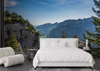 Swiss, Alps panorama view Wall mural