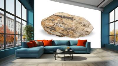 .Spodumene mineral isolated on white background Wall mural