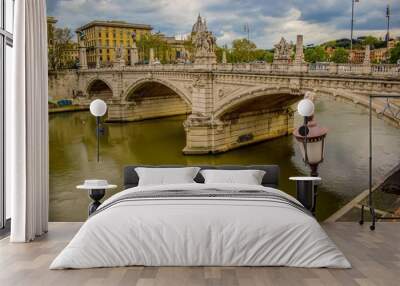 Puente sobre el Tiber Wall mural