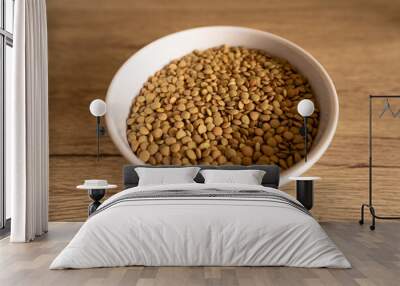 Bowl of lentils on a table Wall mural