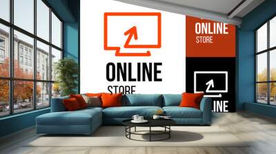 online store design logo Wall mural