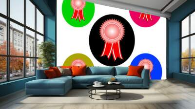 bronze award ribbons vector Wall mural